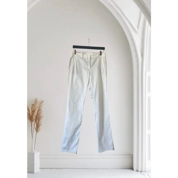 Faconnable White Straight Leg Pants 33x32 VTG Size 10 - Picture 1 of 6